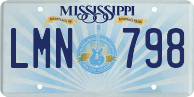 MS license plate LMN798