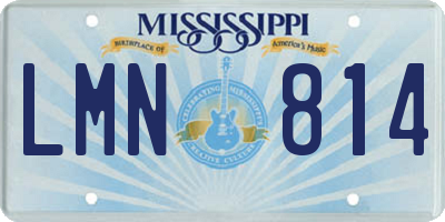 MS license plate LMN814