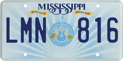 MS license plate LMN816