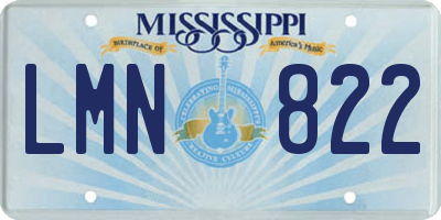 MS license plate LMN822