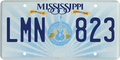 MS license plate LMN823