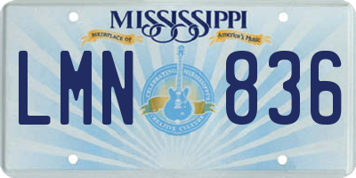 MS license plate LMN836