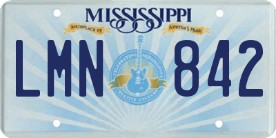 MS license plate LMN842