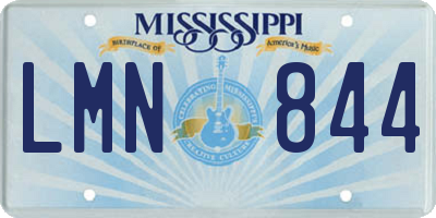 MS license plate LMN844