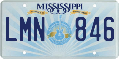 MS license plate LMN846