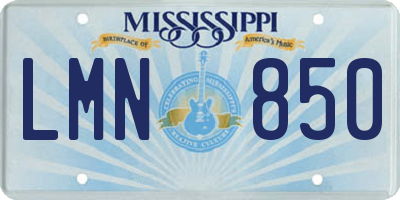 MS license plate LMN850