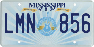 MS license plate LMN856