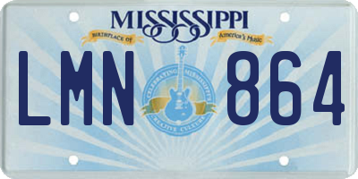 MS license plate LMN864