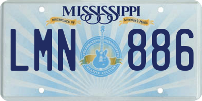 MS license plate LMN886