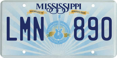 MS license plate LMN890