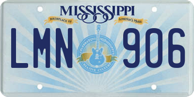 MS license plate LMN906