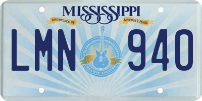 MS license plate LMN940