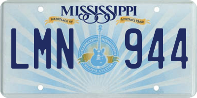 MS license plate LMN944