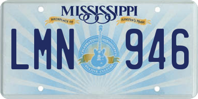 MS license plate LMN946