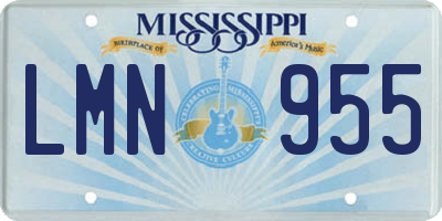 MS license plate LMN955