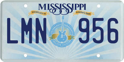 MS license plate LMN956