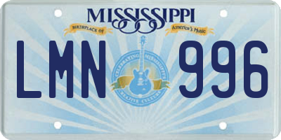 MS license plate LMN996