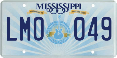 MS license plate LMO049