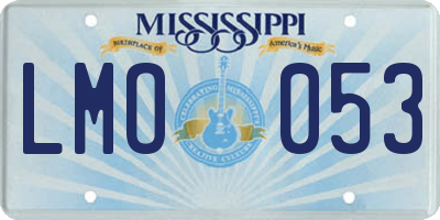 MS license plate LMO053