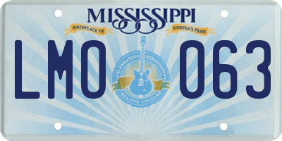 MS license plate LMO063