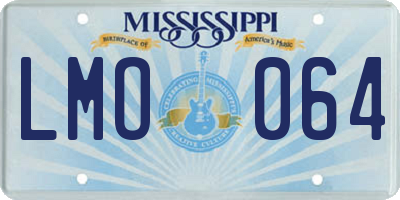 MS license plate LMO064