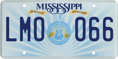 MS license plate LMO066