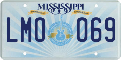 MS license plate LMO069