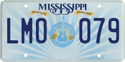MS license plate LMO079