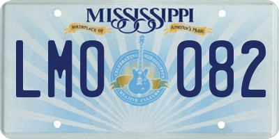 MS license plate LMO082