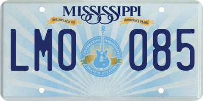 MS license plate LMO085