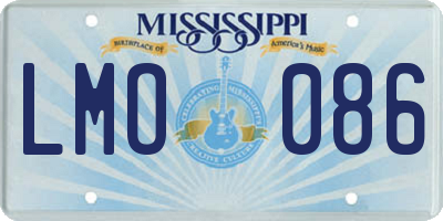 MS license plate LMO086