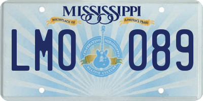 MS license plate LMO089