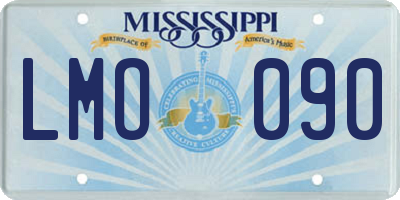 MS license plate LMO090