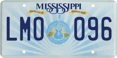 MS license plate LMO096