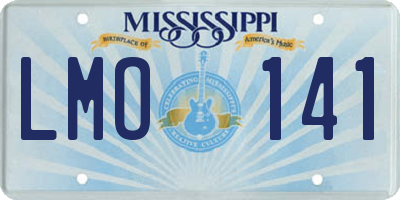 MS license plate LMO141