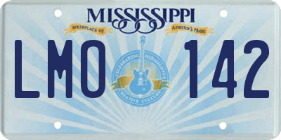 MS license plate LMO142