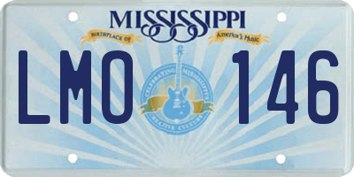 MS license plate LMO146