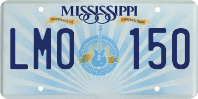 MS license plate LMO150