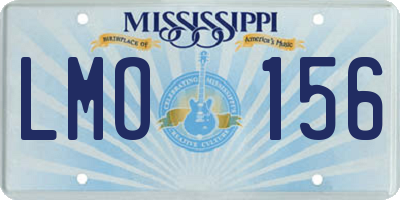 MS license plate LMO156
