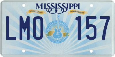MS license plate LMO157