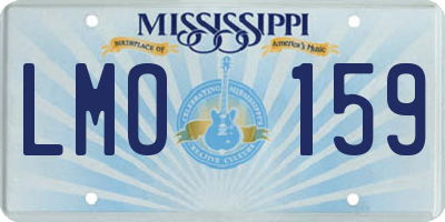 MS license plate LMO159
