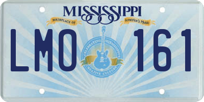 MS license plate LMO161