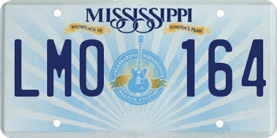 MS license plate LMO164