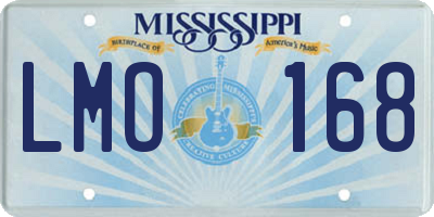 MS license plate LMO168
