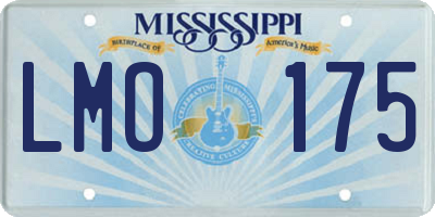 MS license plate LMO175