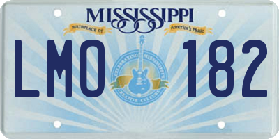 MS license plate LMO182