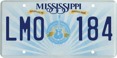 MS license plate LMO184