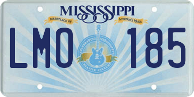 MS license plate LMO185