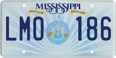 MS license plate LMO186