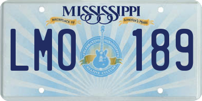 MS license plate LMO189